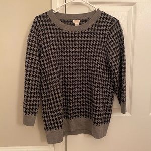 J. Crew XL houndstooth print sweater